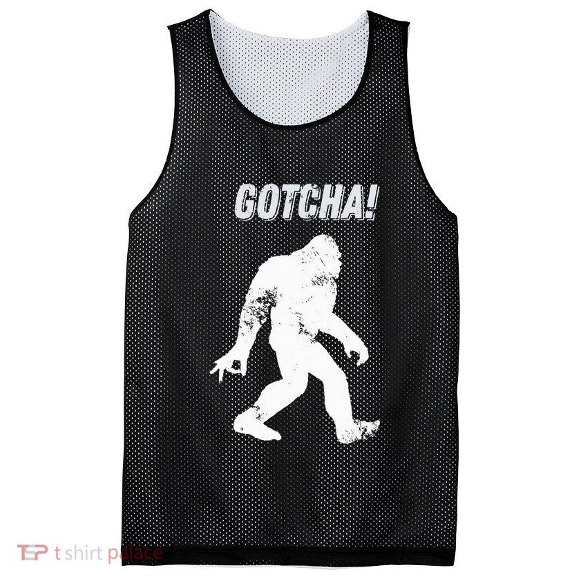 Bigfoot Circle Game Gotcha Meme Ok Hand Mesh Reversible Basketball Jersey Tank