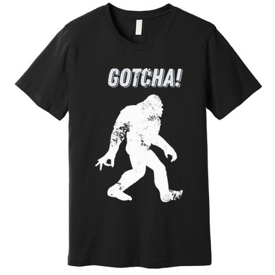 Bigfoot Circle Game Gotcha Meme Ok Hand Premium T-Shirt