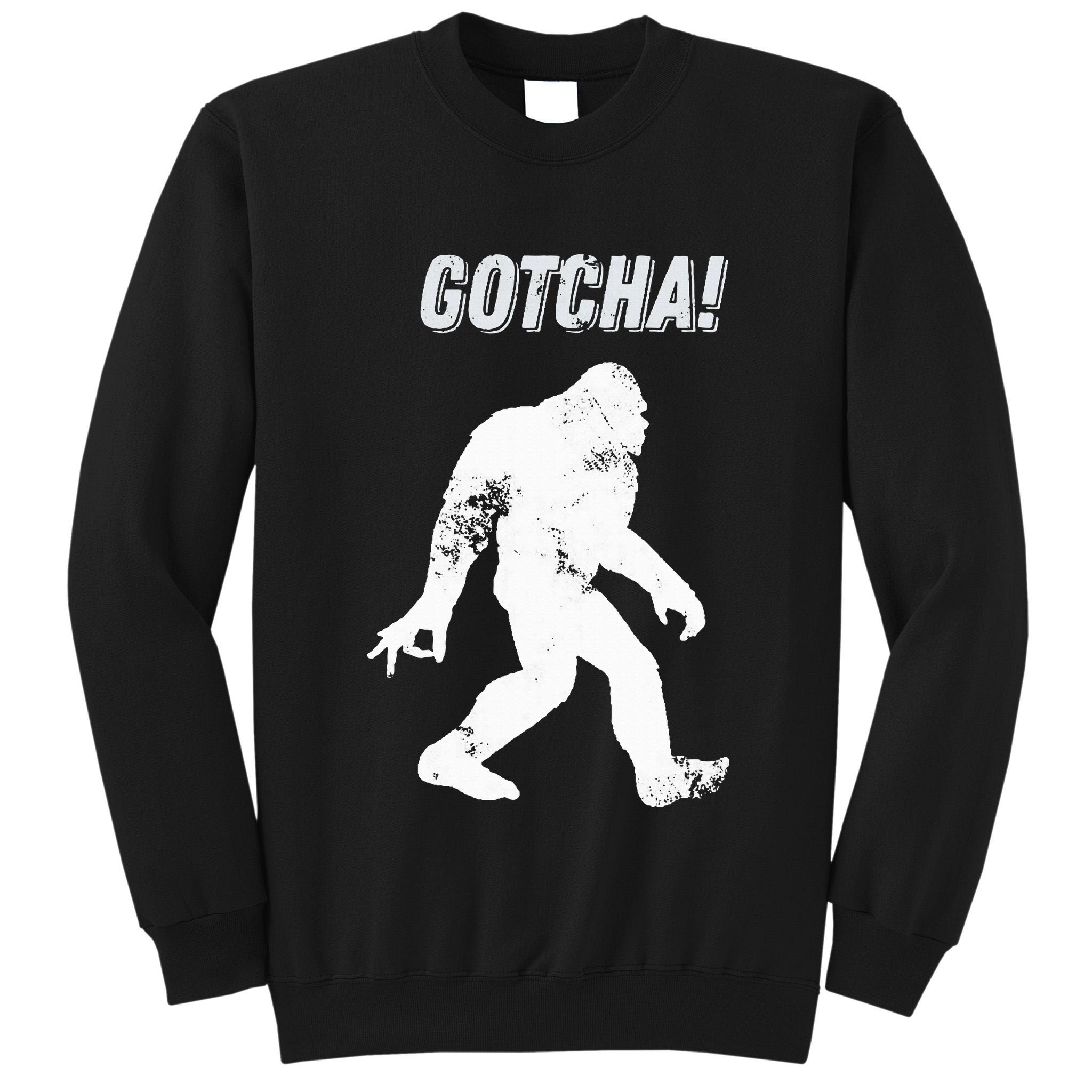 Bigfoot Circle Game Gotcha Meme Ok Hand Tall Sweatshirt