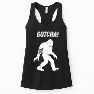 Bigfoot Circle Game Gotcha Meme Ok Hand Womens Tank Top