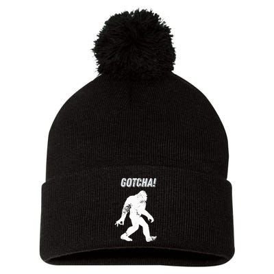 Bigfoot Circle Game Gotcha Meme Ok Hand Pom Pom 12in Knit Beanie