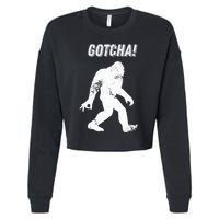 Bigfoot Circle Game Gotcha Meme Ok Hand Cropped Pullover Crew