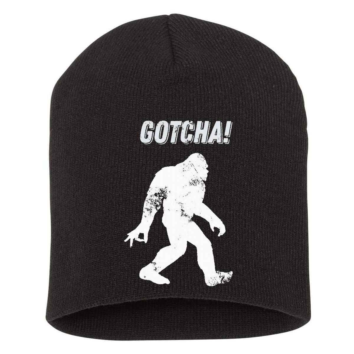 Bigfoot Circle Game Gotcha Meme Ok Hand Short Acrylic Beanie
