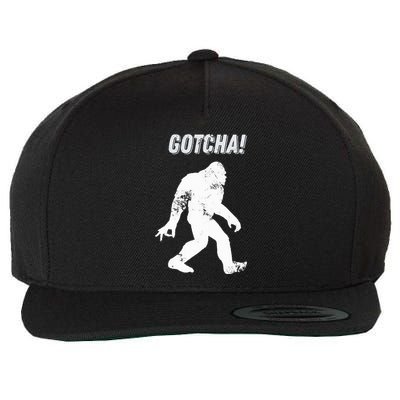 Bigfoot Circle Game Gotcha Meme Ok Hand Wool Snapback Cap