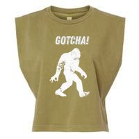 Bigfoot Circle Game Gotcha Meme Ok Hand Garment-Dyed Women's Muscle Tee