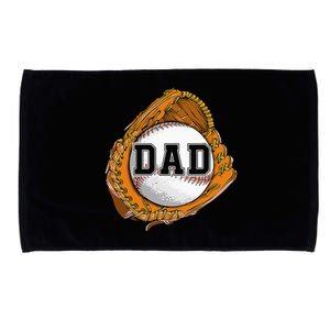 Baseball Catch Glove Baseball Dad Baseball Daddy Fathers Day Microfiber Hand Towel