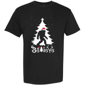 Bigfoot Christmas Gifts For Boy Girls Funny Christmas Garment-Dyed Heavyweight T-Shirt