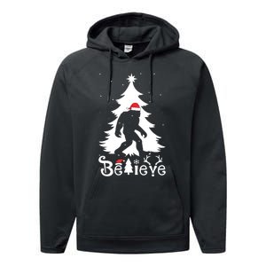 Bigfoot Christmas Gifts For Boy Girls Funny Christmas Performance Fleece Hoodie