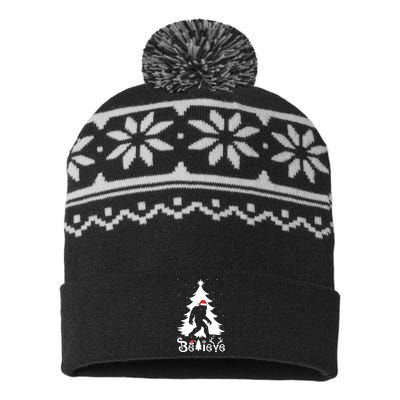 Bigfoot Christmas Gifts For Boy Girls Funny Christmas USA-Made Snowflake Beanie