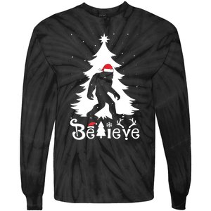 Bigfoot Christmas Gifts For Boy Girls Funny Christmas Tie-Dye Long Sleeve Shirt