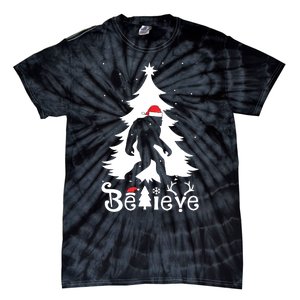 Bigfoot Christmas Gifts For Boy Girls Funny Christmas Tie-Dye T-Shirt