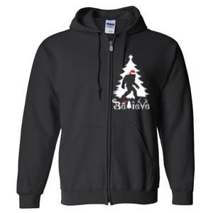 Bigfoot Christmas Gifts For Boy Girls Funny Christmas Full Zip Hoodie