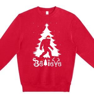 Bigfoot Christmas Gifts For Boy Girls Funny Christmas Premium Crewneck Sweatshirt