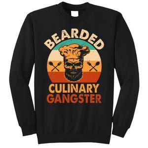 Bearded Culinary Gangster Cooking Funny BBQ Griller Chef Sweatshirt