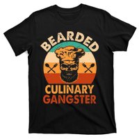 Bearded Culinary Gangster Cooking Funny BBQ Griller Chef T-Shirt