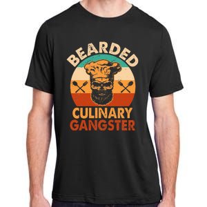 Bearded Culinary Gangster Cooking Funny BBQ Griller Chef Adult ChromaSoft Performance T-Shirt