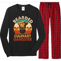 Bearded Culinary Gangster Cooking Funny BBQ Griller Chef Long Sleeve Pajama Set