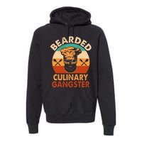 Bearded Culinary Gangster Cooking Funny BBQ Griller Chef Premium Hoodie