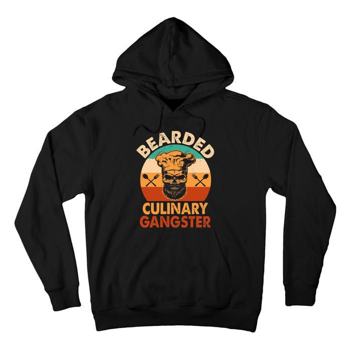 Bearded Culinary Gangster Cooking Funny BBQ Griller Chef Tall Hoodie