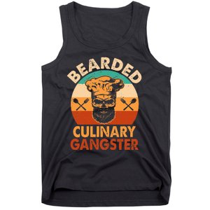 Bearded Culinary Gangster Cooking Funny BBQ Griller Chef Tank Top