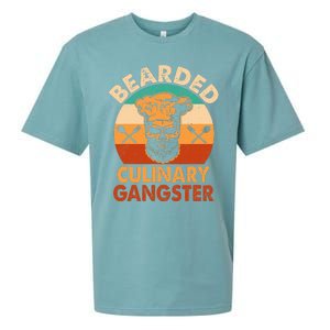 Bearded Culinary Gangster Cooking Funny BBQ Griller Chef Sueded Cloud Jersey T-Shirt