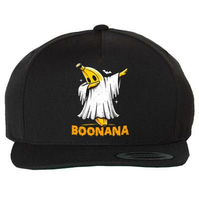 Boonana Cute Ghost Dabbing Funny Banana Halloween Cool Gift Wool Snapback Cap