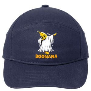 Boonana Cute Ghost Dabbing Funny Banana Halloween Cool Gift 7-Panel Snapback Hat