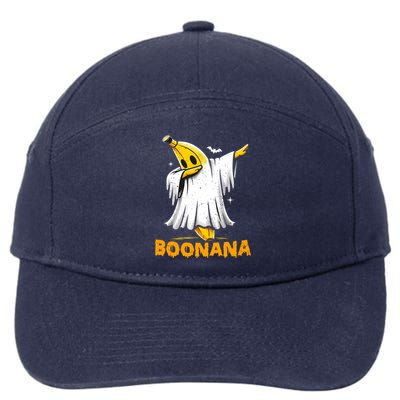 Boonana Cute Ghost Dabbing Funny Banana Halloween Cool Gift 7-Panel Snapback Hat