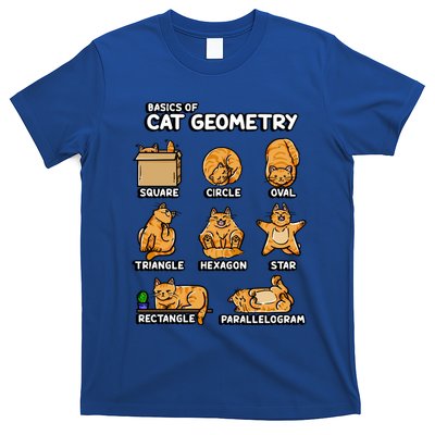 Basic Cat Geometry Cute Cat Cat Lover Cat Owner Math School T-Shirt