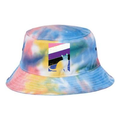 Black Cat Genderfluid Pride Kitten Lover Lgbtq Proud Ally Funny Gift Tie Dye Newport Bucket Hat