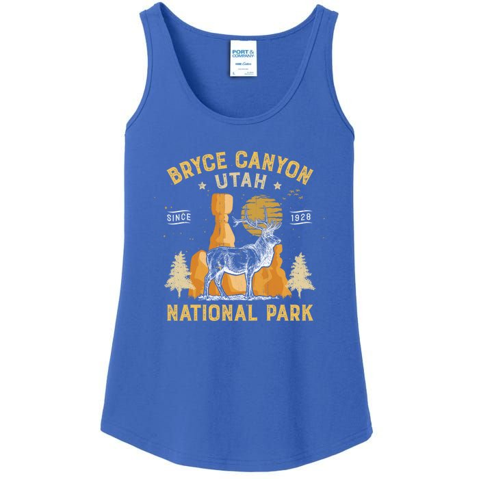 Bryce Canyon Gift National Park Vintage Utah Deer Gift Ladies Essential Tank