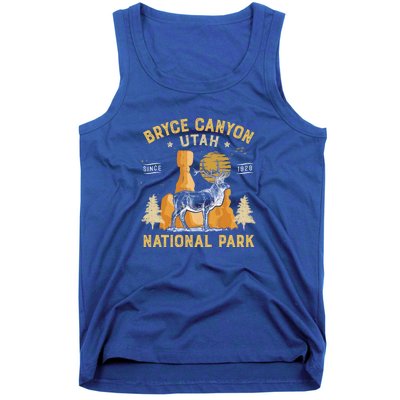 Bryce Canyon Gift National Park Vintage Utah Deer Gift Tank Top