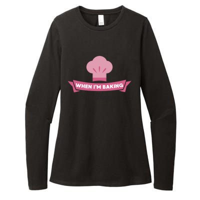 Bake Cute Gift Happy When Baking Tees Baker Funny Gift Womens CVC Long Sleeve Shirt