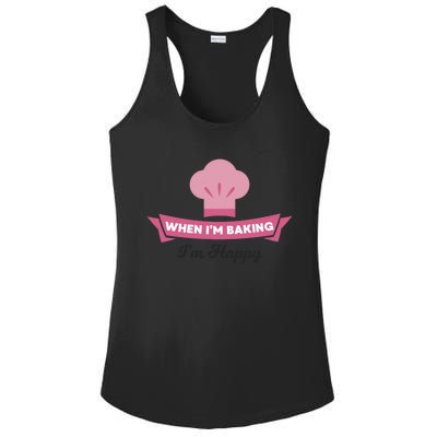 Bake Cute Gift Happy When Baking Tees Baker Funny Gift Ladies PosiCharge Competitor Racerback Tank