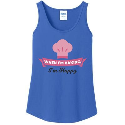 Bake Cute Gift Happy When Baking Tees Baker Funny Gift Ladies Essential Tank