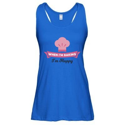 Bake Cute Gift Happy When Baking Tees Baker Funny Gift Ladies Essential Flowy Tank