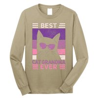 Best Cat Grandma Ever Women Cat Lover Funny Black Cat Themed Long Sleeve Shirt