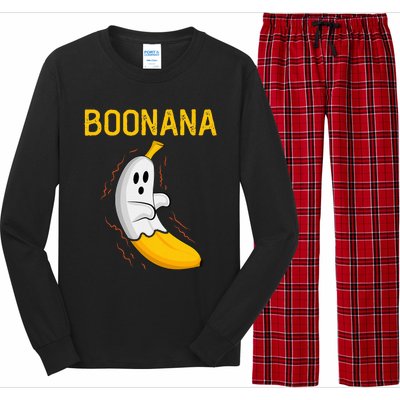 Boonana Cute Ghost Banana Halloween Long Sleeve Pajama Set