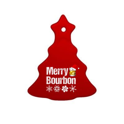 Bourbon Christmas Gift Merry Bourbon Ceramic Tree Ornament