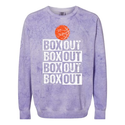 Basketball Coach Gift Box Out Saying funny player Colorblast Crewneck Sweatshirt