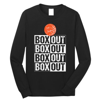 Basketball Coach Gift Box Out Saying funny player Long Sleeve Shirt