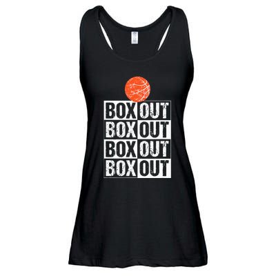 Basketball Coach Gift Box Out Saying funny player Ladies Essential Flowy Tank