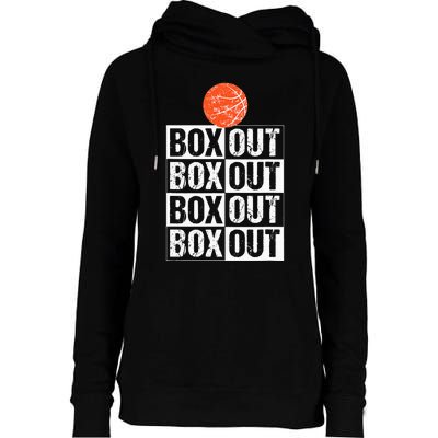 Basketball Coach Gift Box Out Saying funny player Womens Funnel Neck Pullover Hood