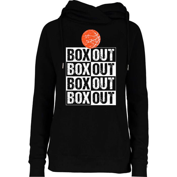 Basketball Coach Gift Box Out Saying funny player Womens Funnel Neck Pullover Hood