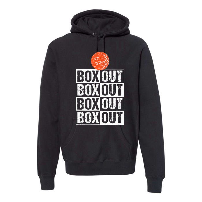 Basketball Coach Gift Box Out Saying funny player Premium Hoodie