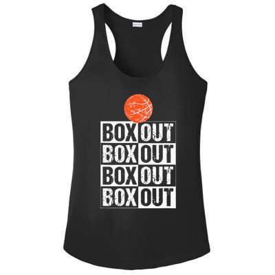 Basketball Coach Gift Box Out Saying funny player Ladies PosiCharge Competitor Racerback Tank