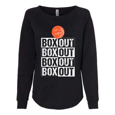 Basketball Coach Gift Box Out Saying funny player Womens California Wash Sweatshirt