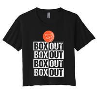 Basketball Coach Gift Box Out Saying funny player Women's Crop Top Tee