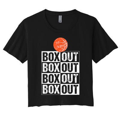 Basketball Coach Gift Box Out Saying funny player Women's Crop Top Tee