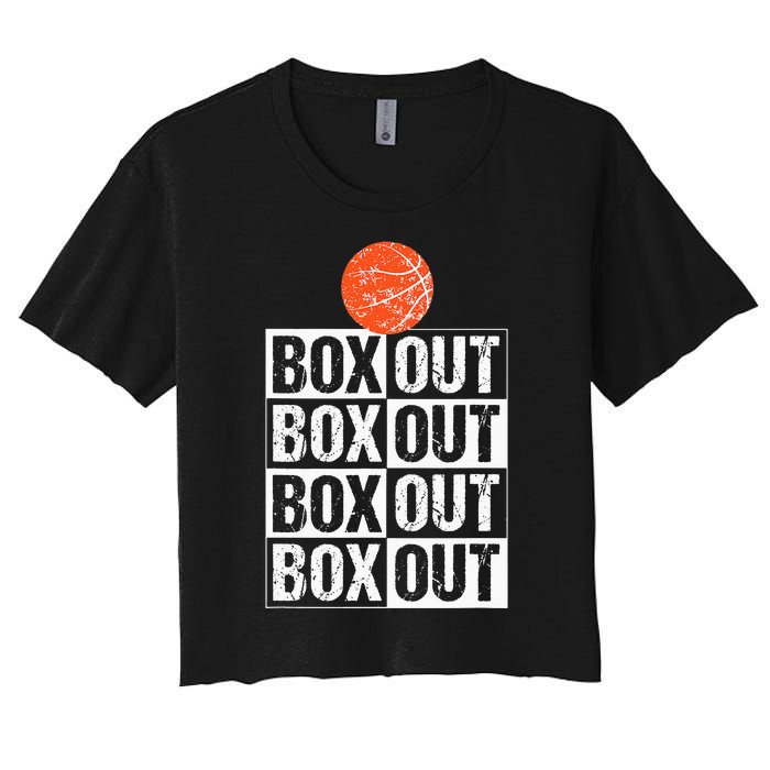 Basketball Coach Gift Box Out Saying funny player Women's Crop Top Tee